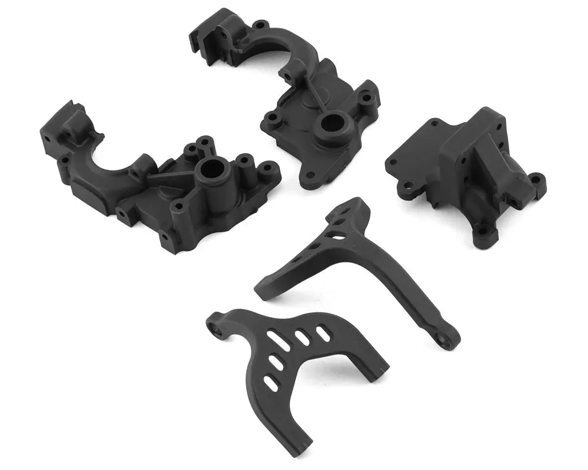 Team Associated 91952 Rc10b6 Factory Team Laydown Gearbox & Chassis Braces (Carbon Composite) 1