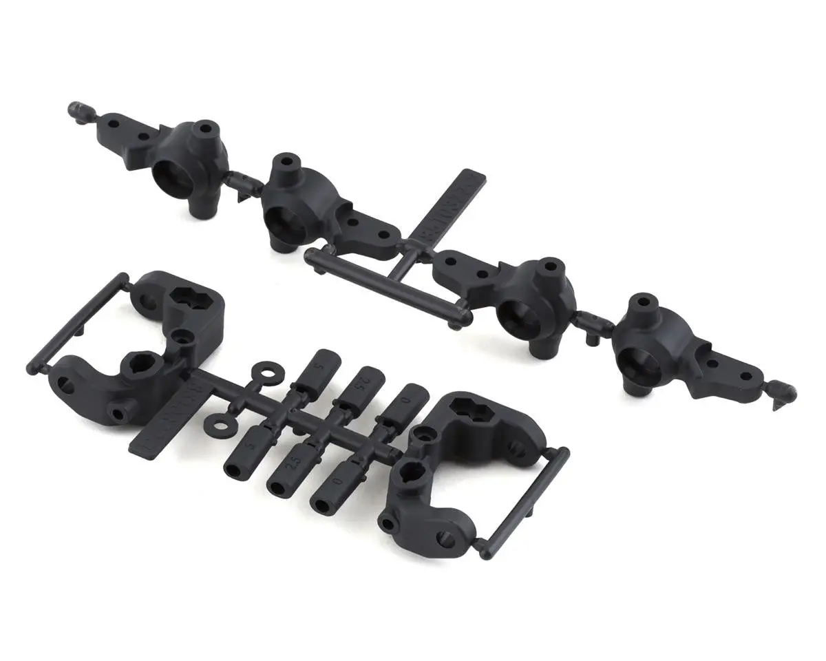Team Associated 91985 Rc10b6.4 -1Mm Scrub Caster & Steering Blocks (Carbon) 1