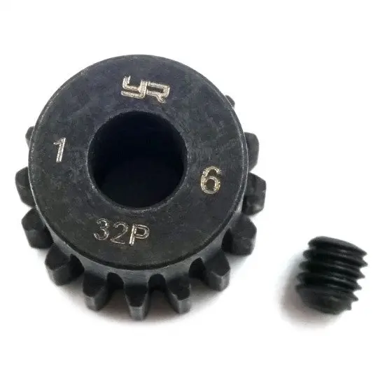 Yeah Racing Mg-32004 Hd Steel 5Mm Bore Motor Gear/Pinions 32 Pitch 16 Teeth 1