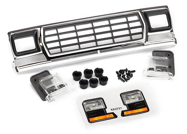 Traxxas 8070 Grille, Ford Bronco/ Grille Retainers (6)/ Headlight Housing (2)/ Lens (2)/ 2.6X8 Bcs (6)/ 2.5X6 Bcs 1