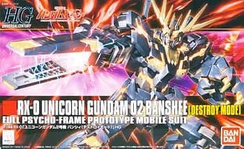 Bandai 173901 1/144 #134 Unicorn Gundam 02 Banshee Hg 1