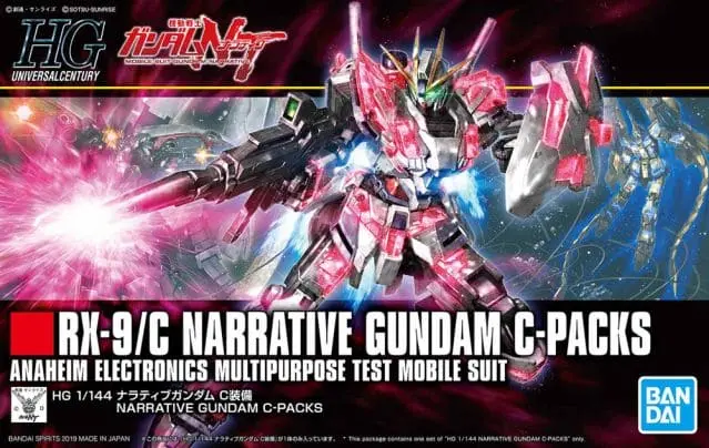 Bandai 5056760 Rx-9/C #222 Narrative Gundam C-Packs Hg Gundam 1
