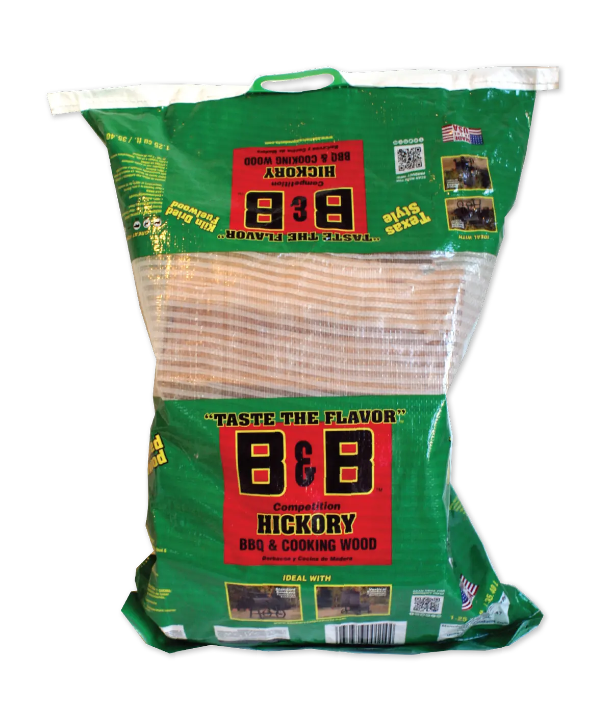 B&B Hickory Bbq & Cooking Wood Logs 18Kg 1