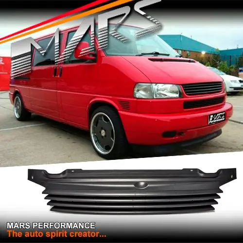 Billet Badge Less Front Bumper Bar Grille Grill Bodykit For Volkswagen Vw Transporter Van T4 1994-2003 1