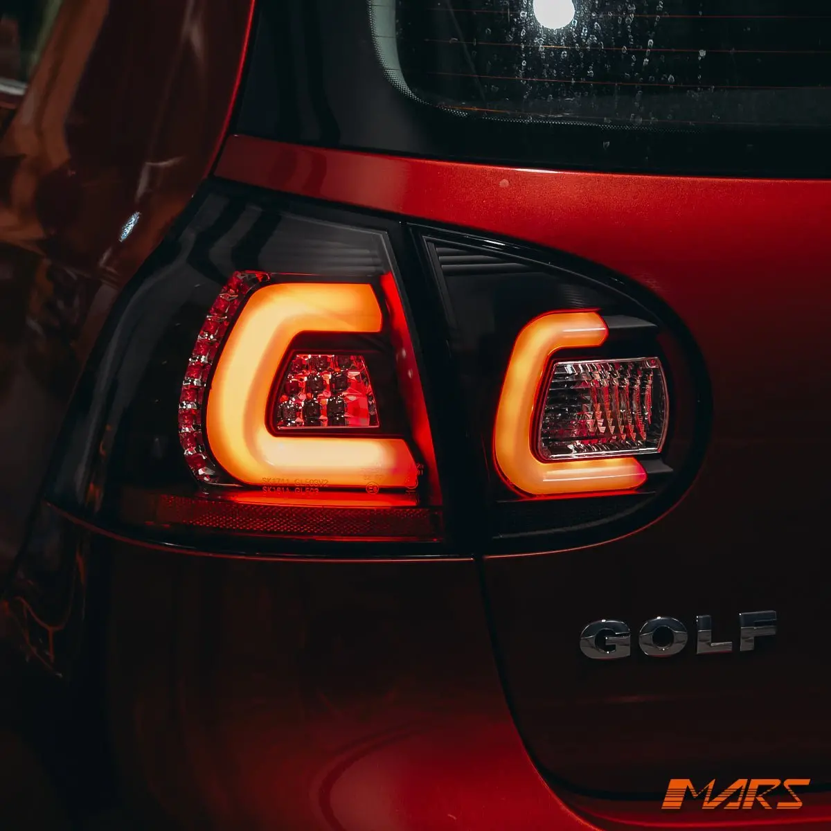 Black 3D Led Tail Lights For Volkswagen Vw Golf V Hatch Mk-5 2004-2009 1