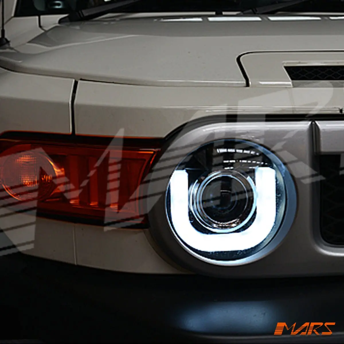 Black 3D Led Day-Time Drl Dual Beam Projector Head Lights For Toyota Fj-Cruiser 2006-2022 1