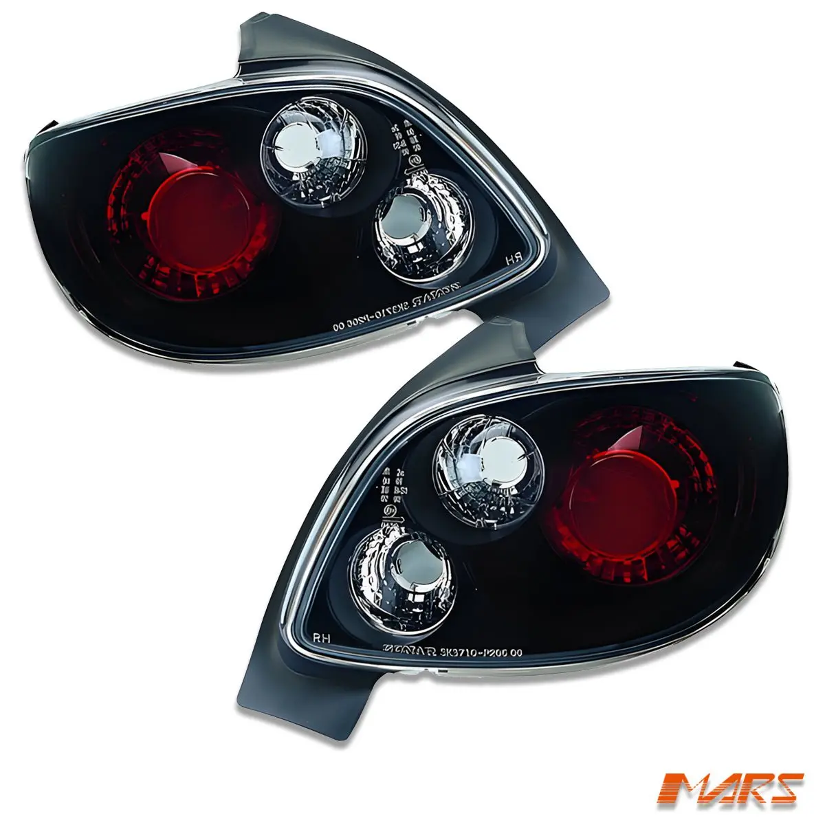 Black Altezza Tail Lights For Peugeot 206 1998-2006 Hatch 2
