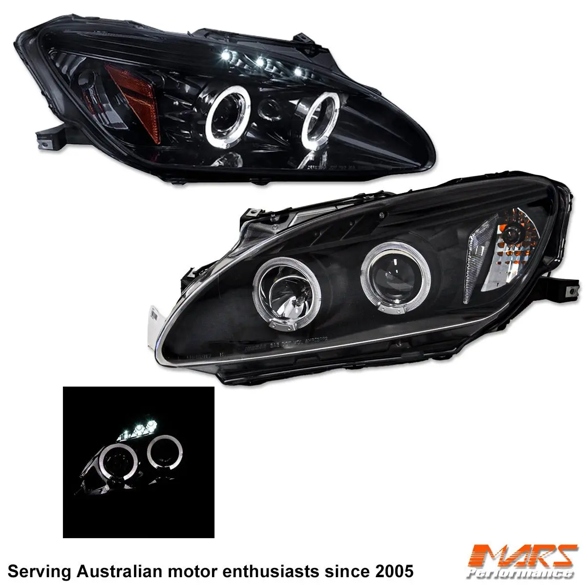 Black Angel Eyes Projector Head Lights For Honda S2000 Ap1 1