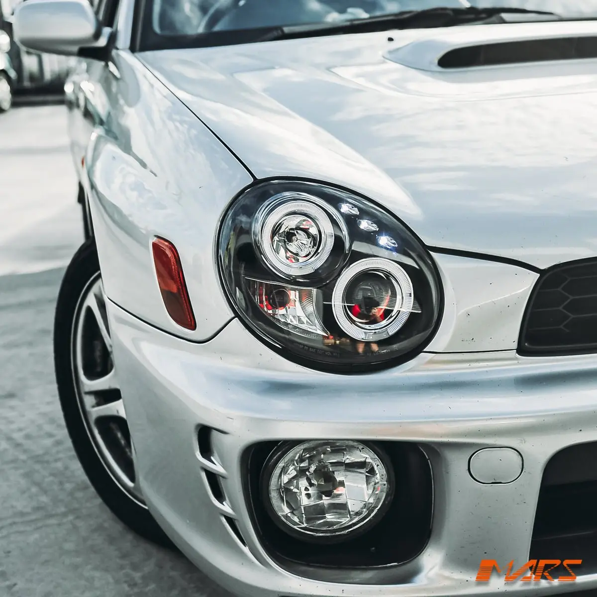 Black Angel Eyes Projector Head Lights For Subaru Impreza & Wrx Sti 2001-2003 Bugeye 1
