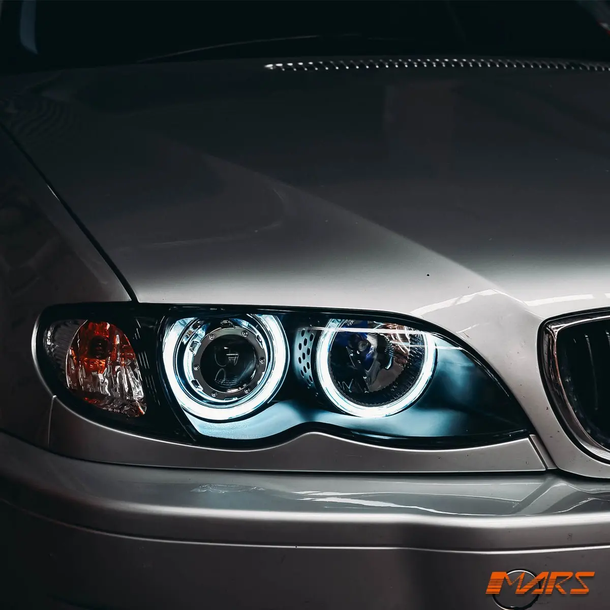 Black High Power Led Angel-Eyes Halo Projector Head Lights For Bmw 3-Series E46 Sedan & Wagon Lci Facelift 2002-2004 1