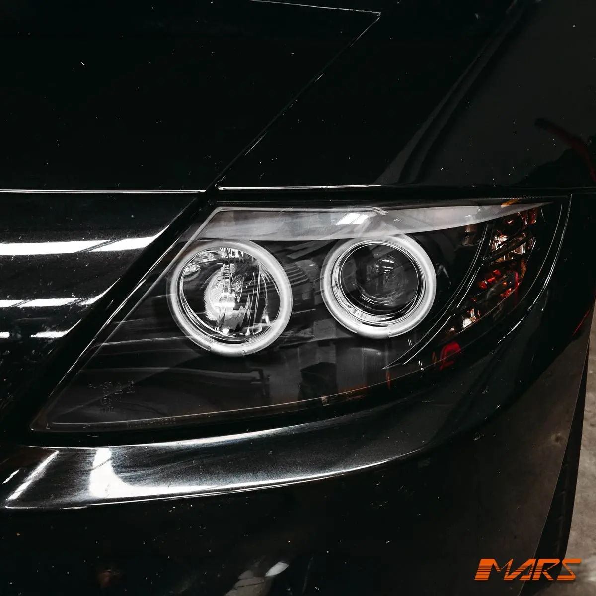 Black Ccfl Angel-Eyes Projector Head Lights For Bmw Z4 E85 E86 03-08 (Compatible With Factory Halogen) 1
