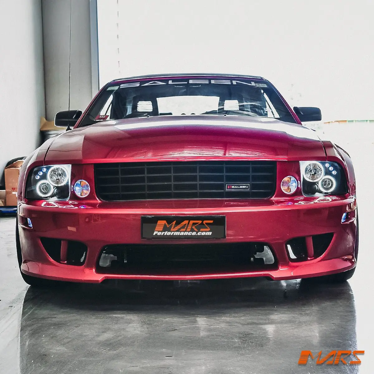 Black Ccfl Angel Eyes Projector Head Lights For Ford Mustang 2005-2009 1