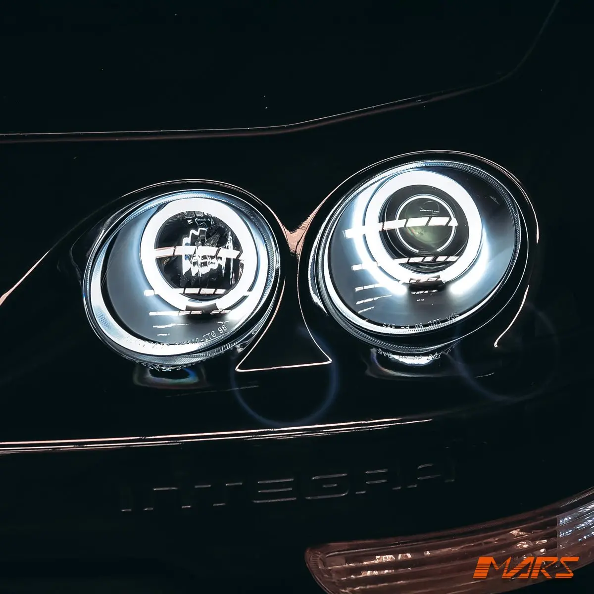 Black Ccfl Angel-Eyes Projector Head Lights For Honda Integra Dc2 1998-2001 1