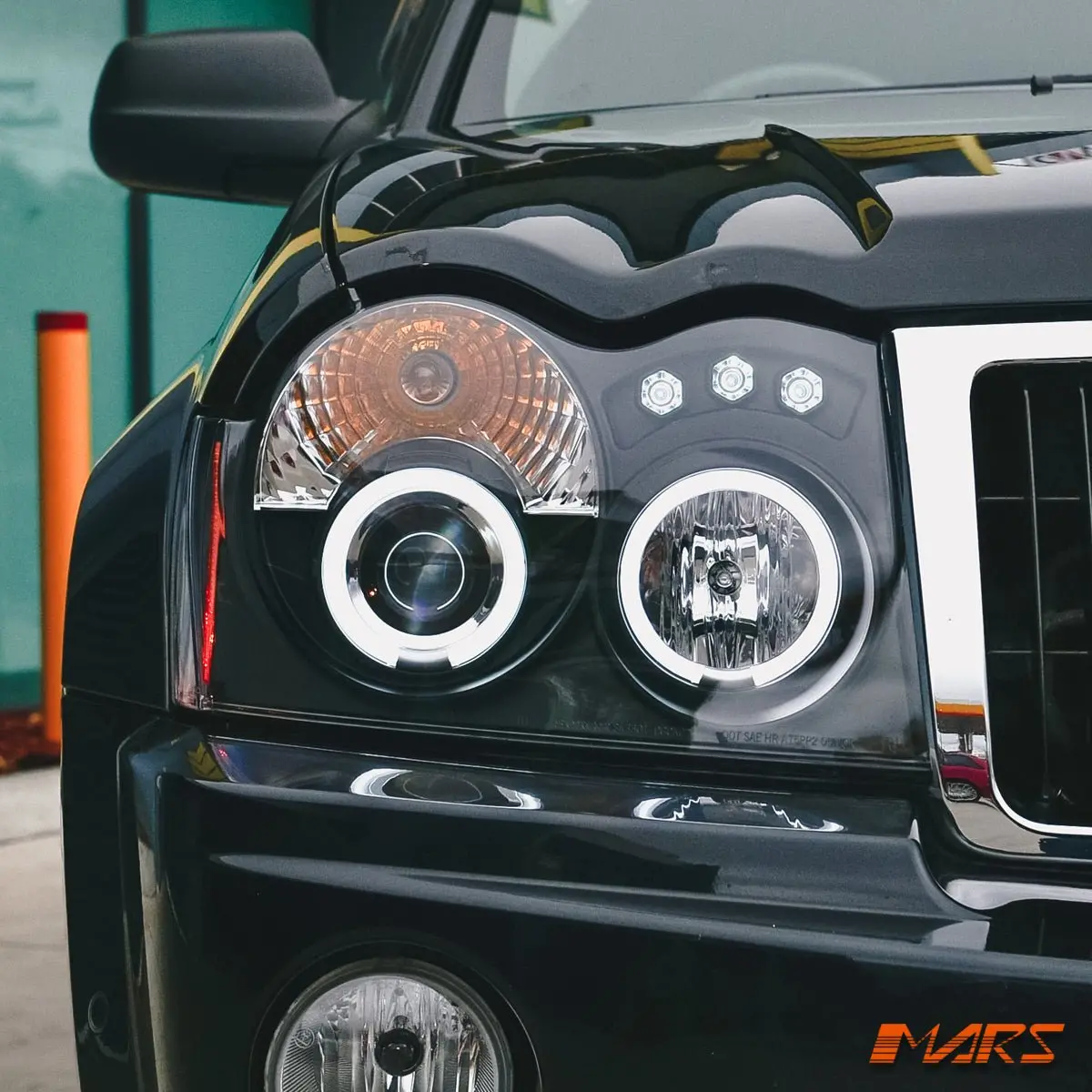 Black Ccfl Angel-Eyes Projector Head Lights For Jeep Grand Cherokee Wg Wh 2005-2010 1