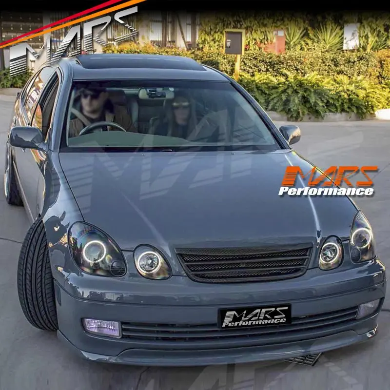 Black Ccfl Angel-Eyes Projector Head Lights For Lexus Gs300 1998-2005 Jzs160r 1