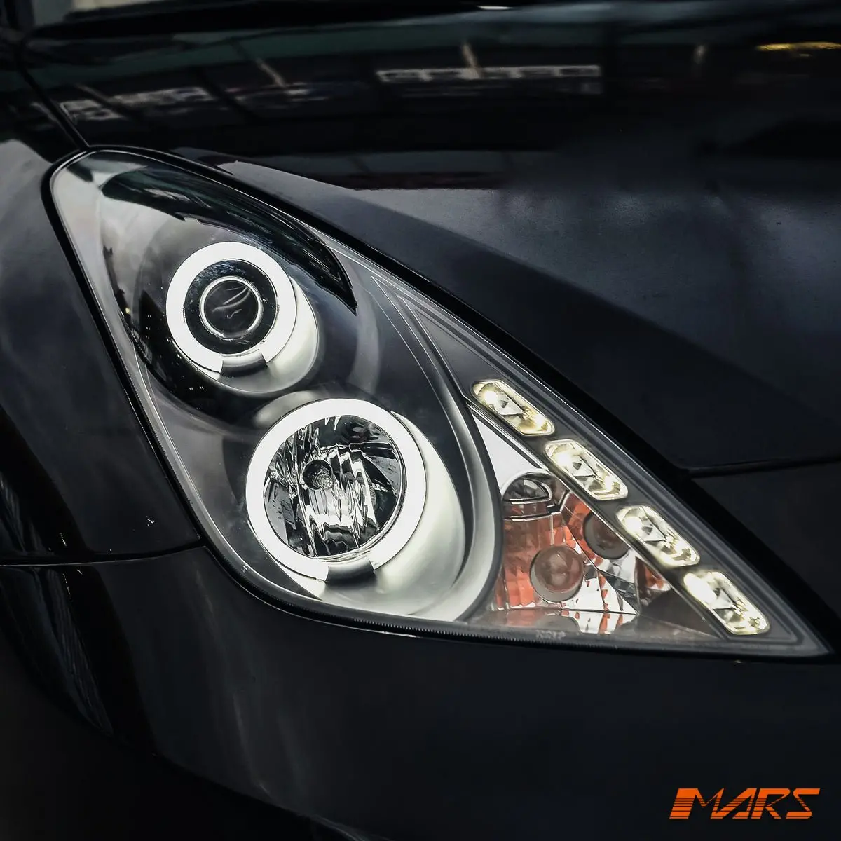 Black Ccfl Angel Eyes Projector Head Lights For Toyota Celica 1999-2006 1