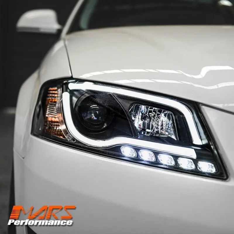 Black Day-Time 3D Led Drl Projector Head Lights For Audi A3 8P 2003-2008 Pre Facelift Model 1