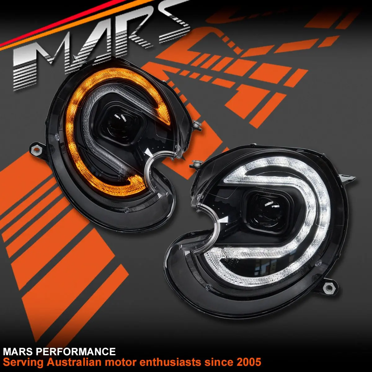 Black Drl Dual Beam Projector Head Lights For Mini Cooper R55 R56 R57 R58 R59 2007-2013 (Replace Factory Hid Model) 1