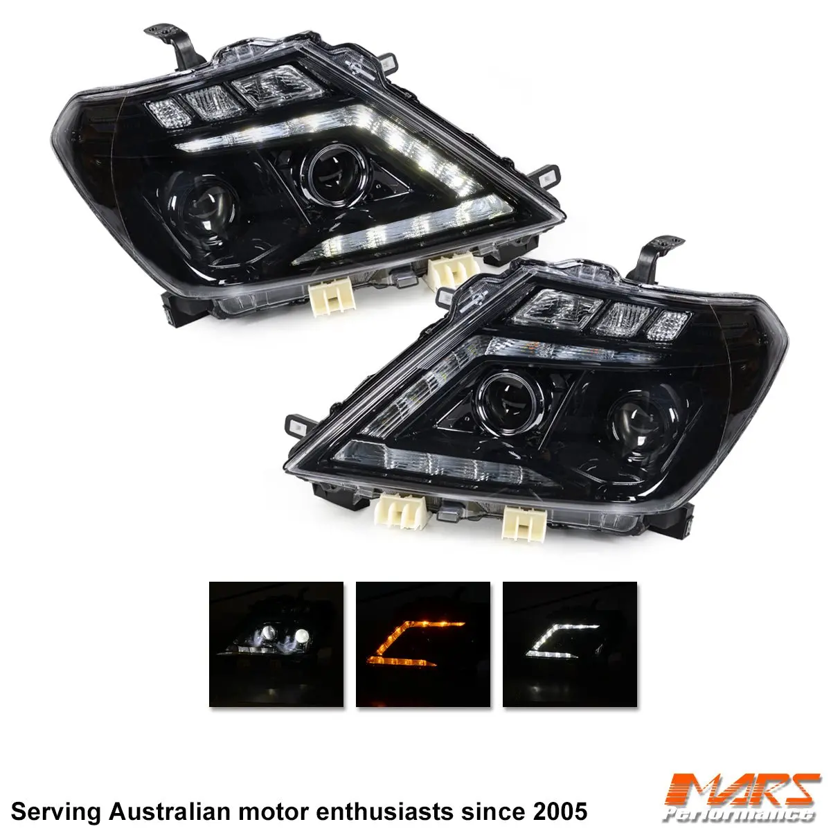 Black Drl Full Led Head Lights With Sequential Indicator For Nissan Patrol Y62 2012-2019 1