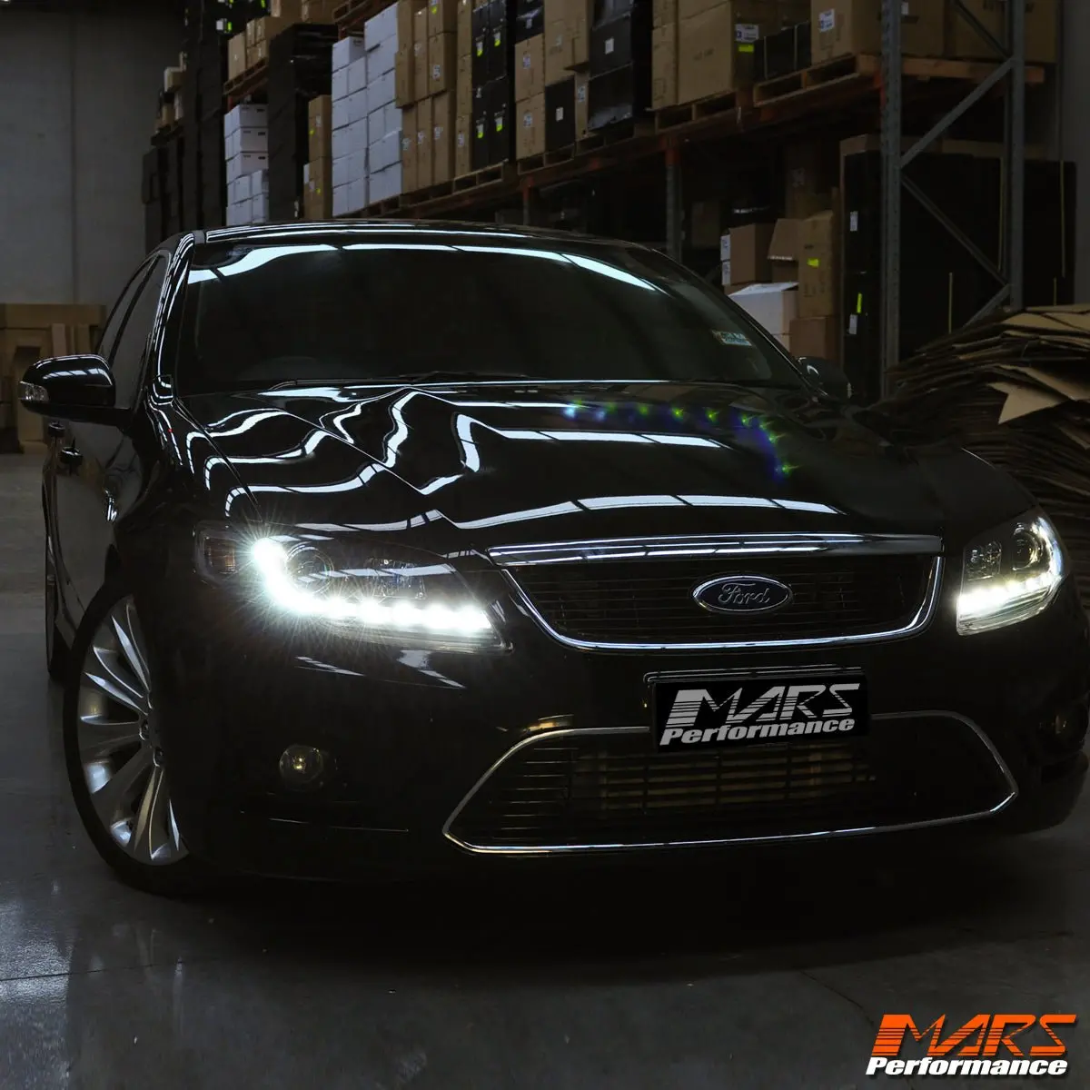 Black Drl Led Head Lights For Ford Fpv Series 1 Falcon Fg Sedan & Ute 1