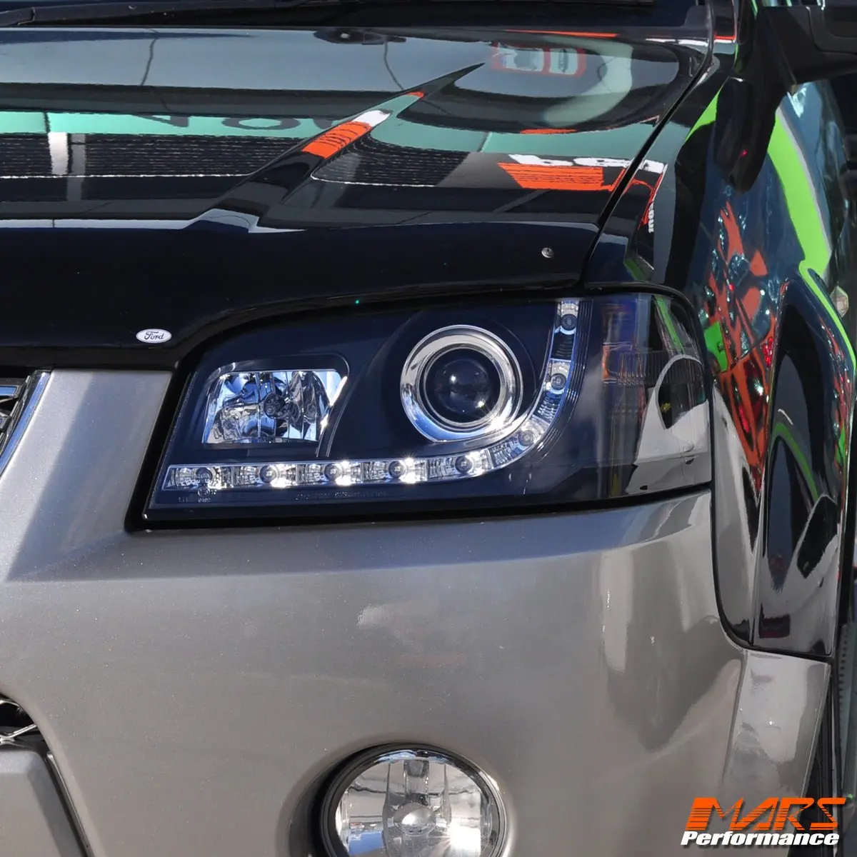 Black Led Drl Style Projector Head Lights For Ford Territory Sx Sy 2004-2009 1