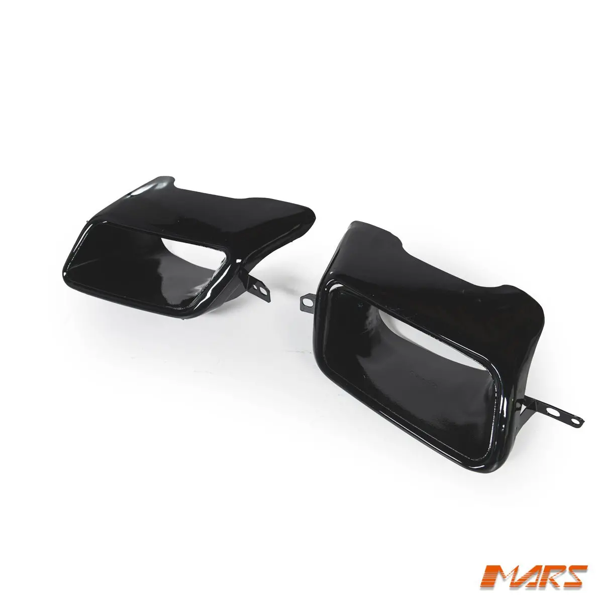 Black Exhaust Muffler Tips For Land Rover Range Rover Sport L494 Update Dynamic Rear Bumper Bar 2018-2021 1