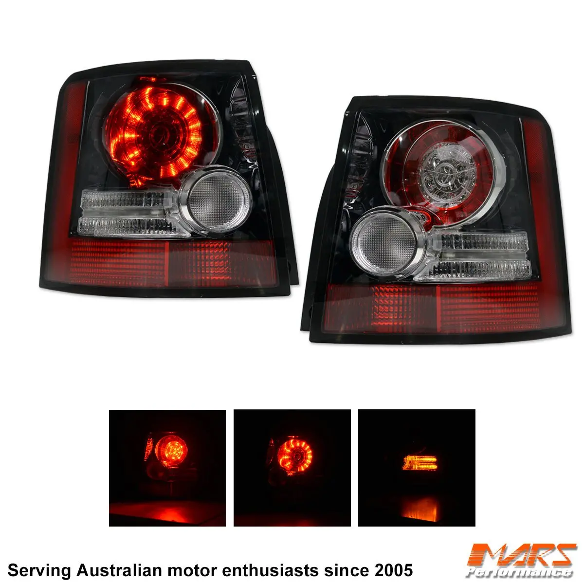 Black Full Led Tail Lights For Land Rover Range Rover Sport L320 2005-2013 1
