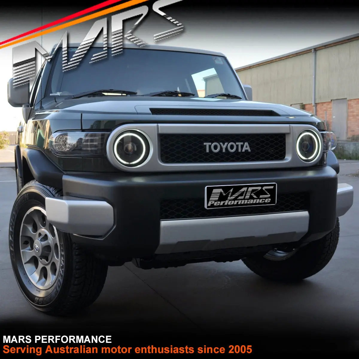 Black High Power Led Angel Eyes Dual Beam Projector Head Lights For Toyota Fj-Cruiser 2006-2022 1