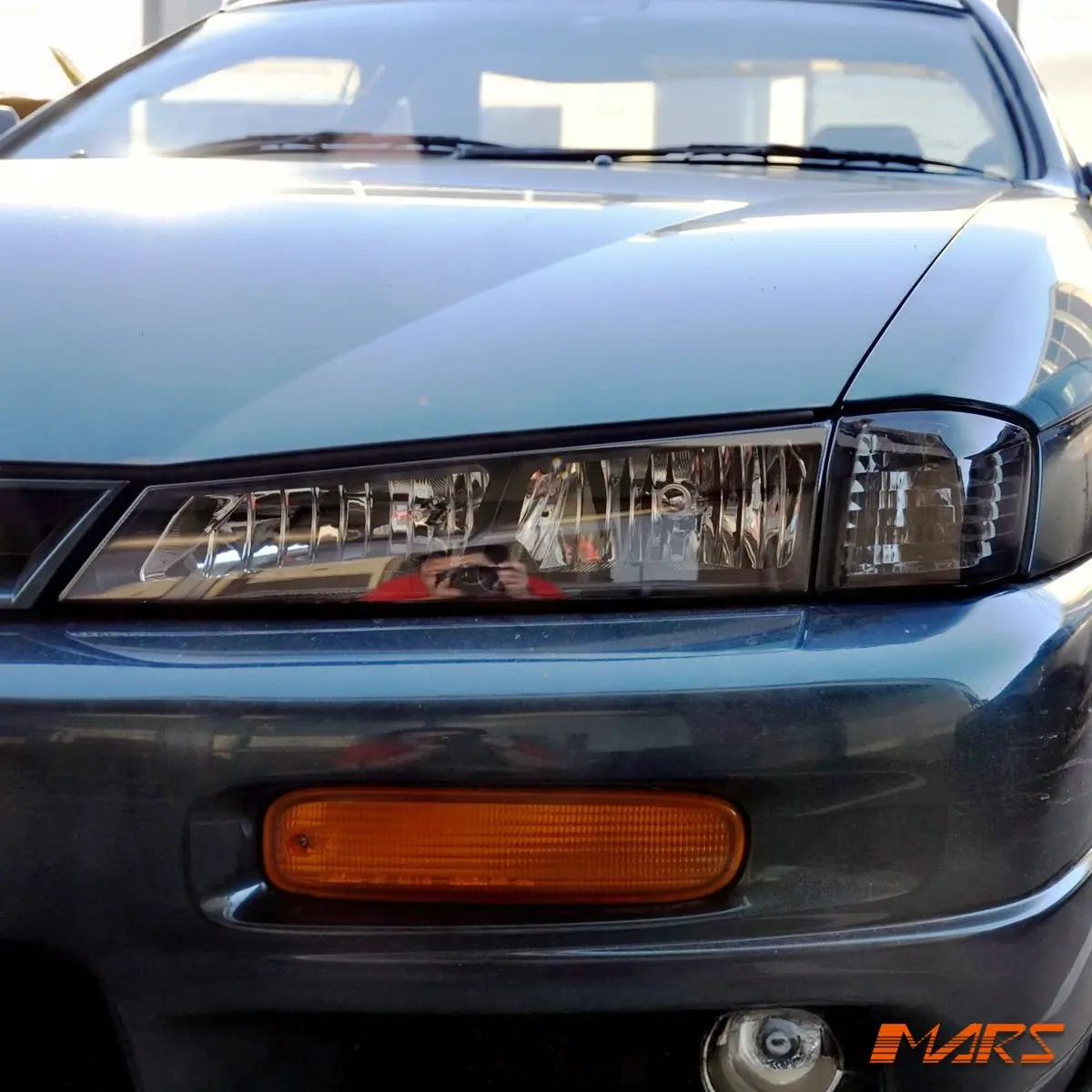 Black Jdm Head Lights With Smoked Corner For Nissan 200Sx Silvia S14 1997-1998 1