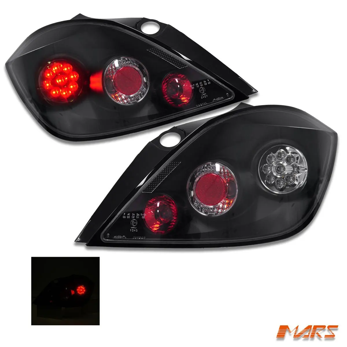 Black Led Altezza Tail Lights For Holden Astra H 2004-2012 5 Doors Hatch 1