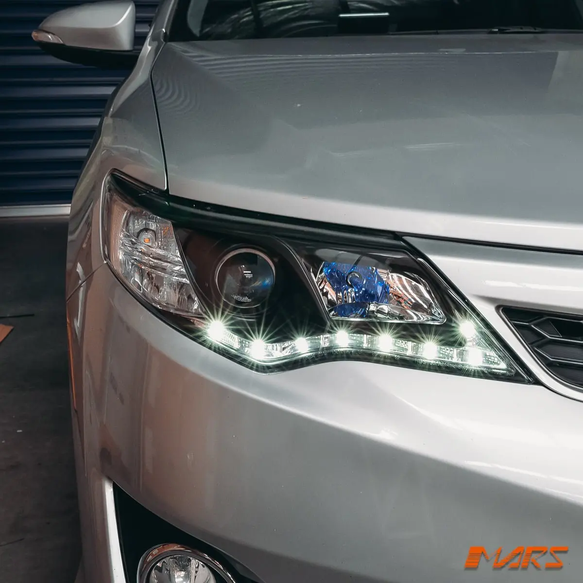 Black Led Drl Projector Head Lights For Toyota Camry 2012-2015 1