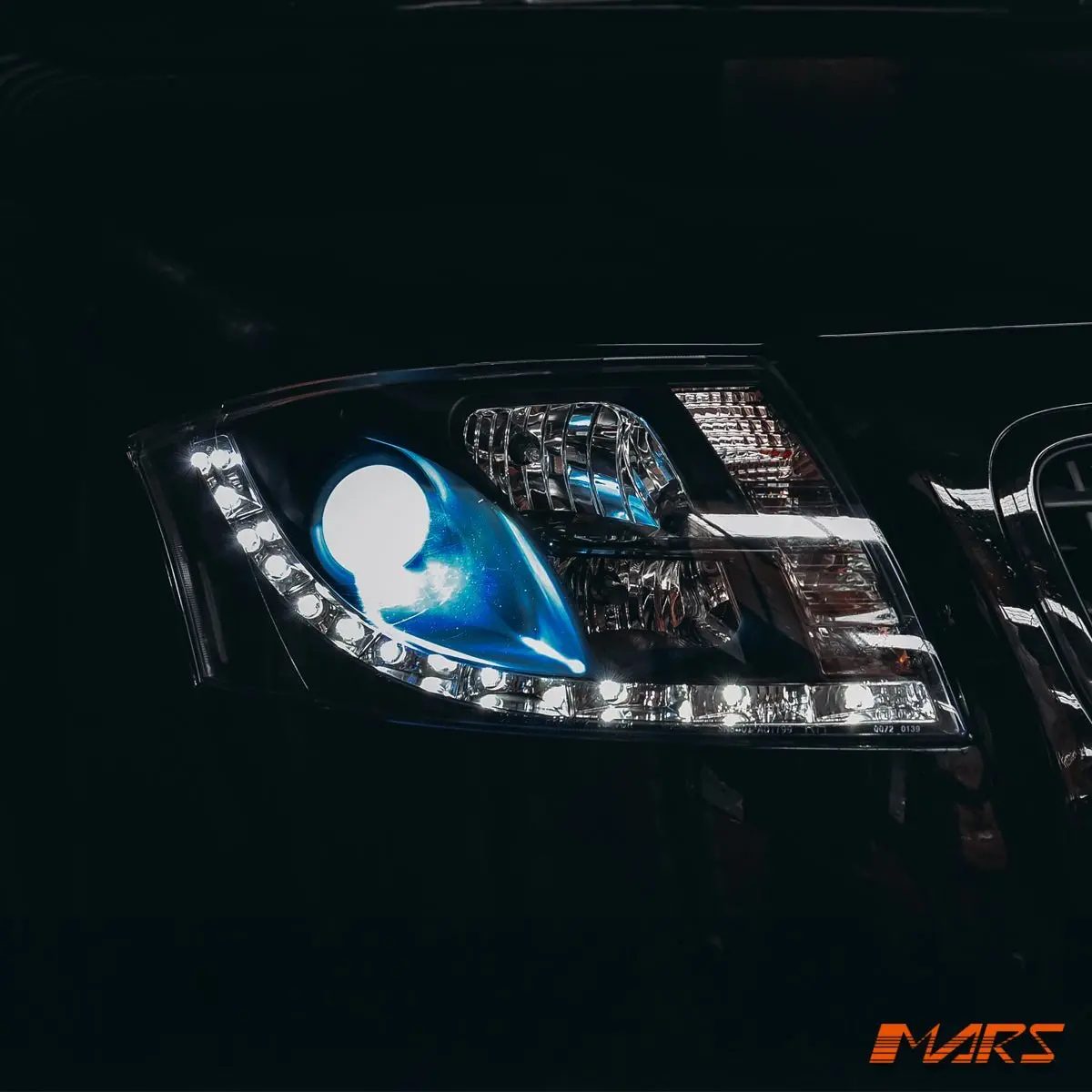 Black Led Drl Style Projector Head Lights For Audi Tt 8N 1999-2005 1
