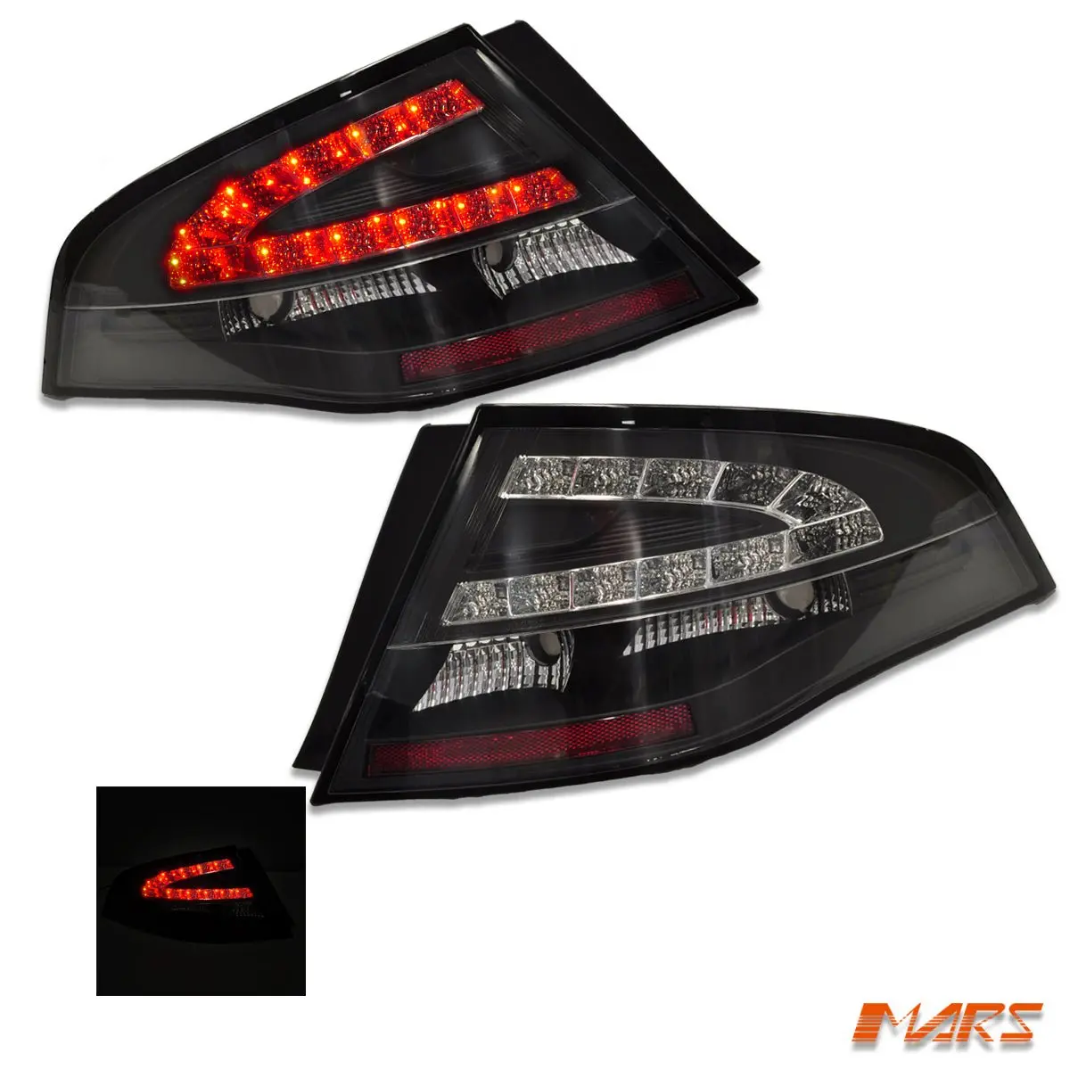 Black Led Tail Lights For Ford Falcon Fpv Fg Sedan Xt G6 Xr 2008-2014 1