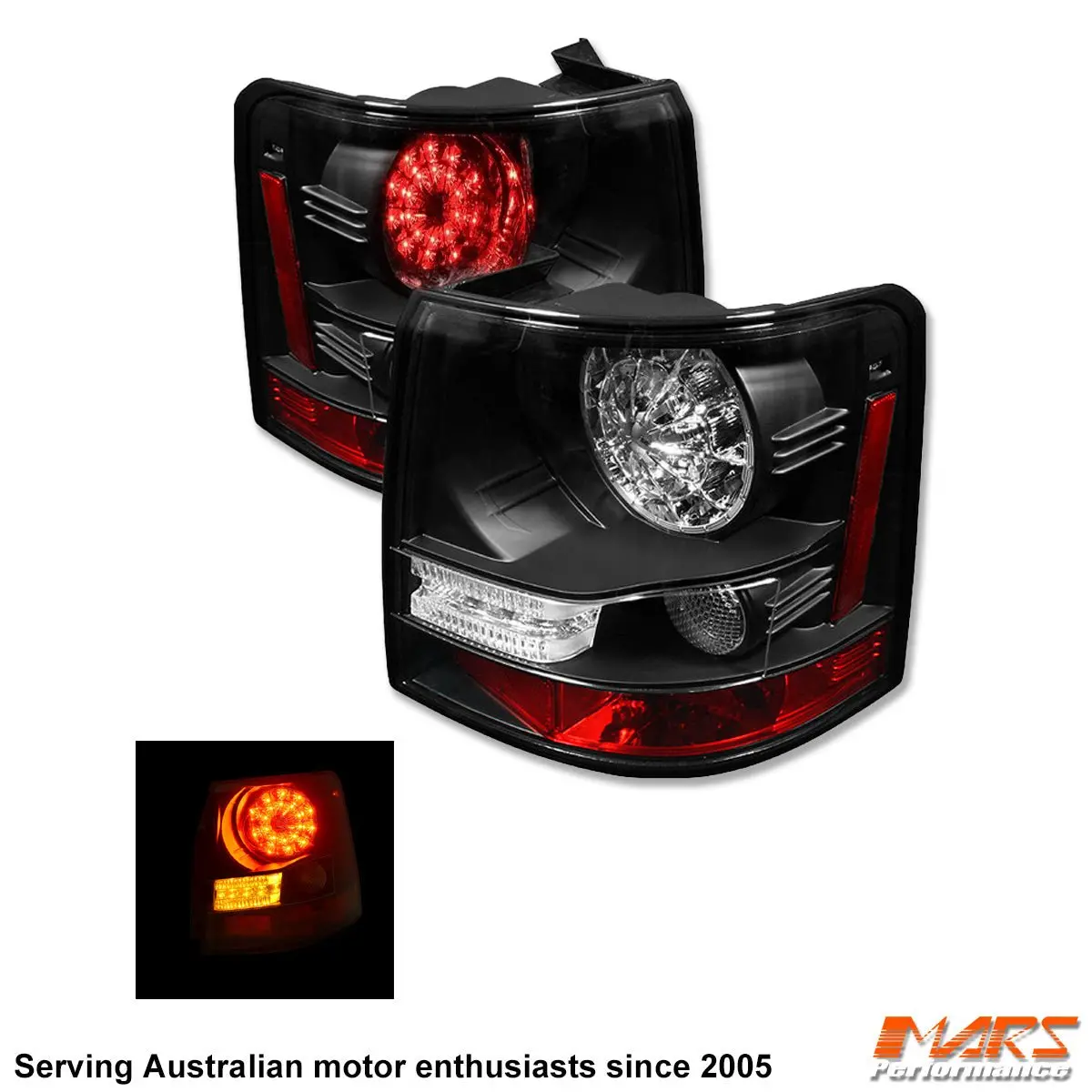 Black Led Tail Lights For Land Rover Range Rover Sport L320 2005-2009 Pre Update 1