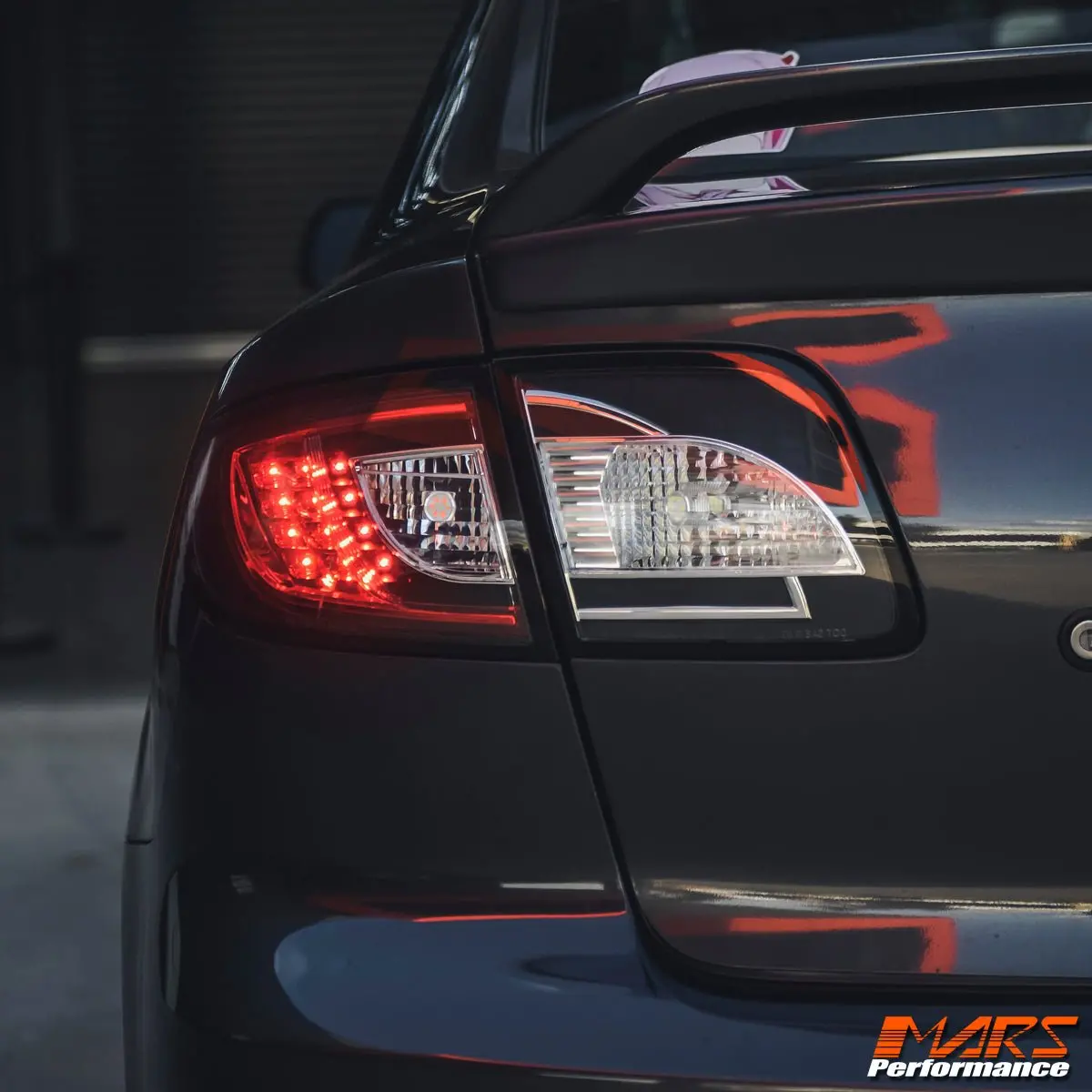 Black Led Tail Lights For Mazda 3 4 Doors Sedan Bk 2003-2009 1