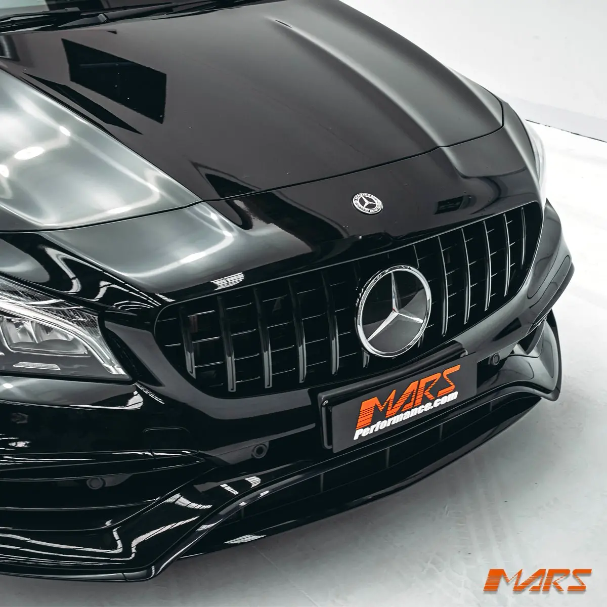 Black Panamericana Front Bumper Bar Grille Grill Bodykit For Mercedes-Benz Cla-Class X117 C117 2013-2019 & Cla45 Amg 1