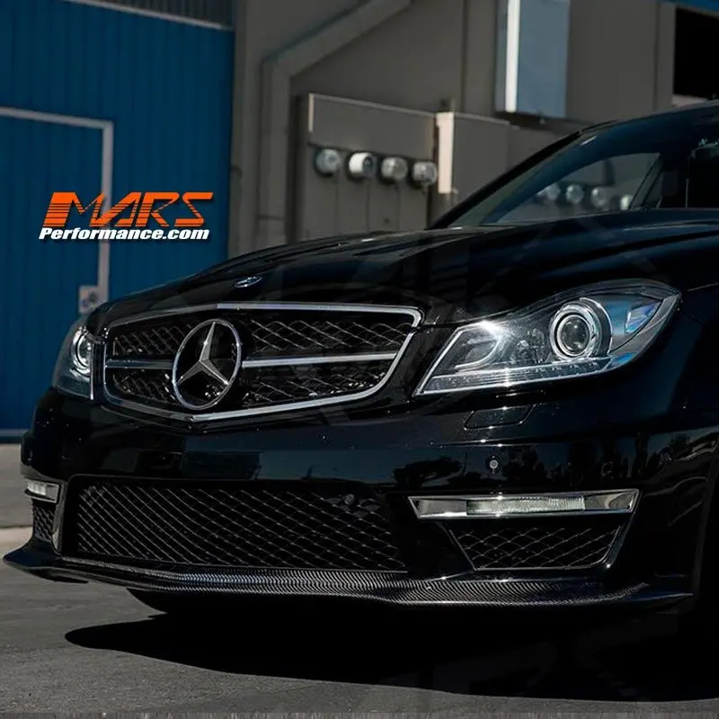 Black Series Style Carbon Fibre Front Bumper Bar Lip Spoiler Bodykit For Mercedes-Benz W204 Amg C63 2011-2014 Update 1