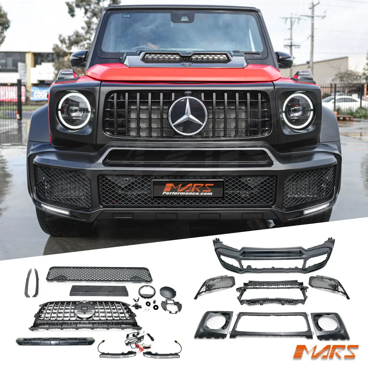 Brabus Widestar Style Front Bumper Bar & Grill Bodykit For Mercedes-Benz G-Class W464 W463a & G63 Amg 2019-2024 1