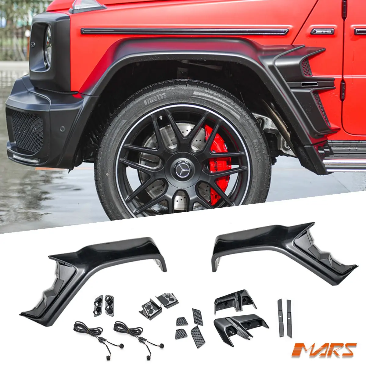 Brabus Widestar Style Front Fender Guard Wheel Arches Bodykit For Mercedes-Benz G-Class W464 W463a & G63 Amg 2019-2024 1