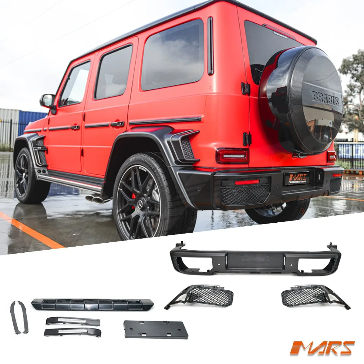 Brabus Widestar Style Rear Bumper Bar Bodykit For Mercedes-Benz G-Class W464 W463a & G63 Amg 2019-2024 1