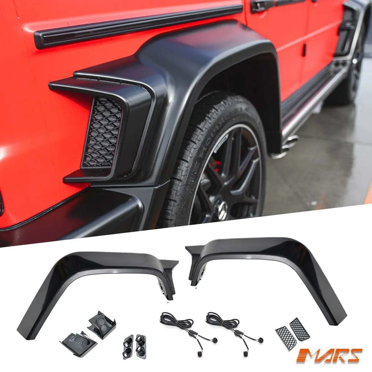 Brabus Widestar Style Rear Fender Guard Wheel Arches Bodykit For Mercedes-Benz G-Class W464 W463a & G63 Amg 2019-2024 1