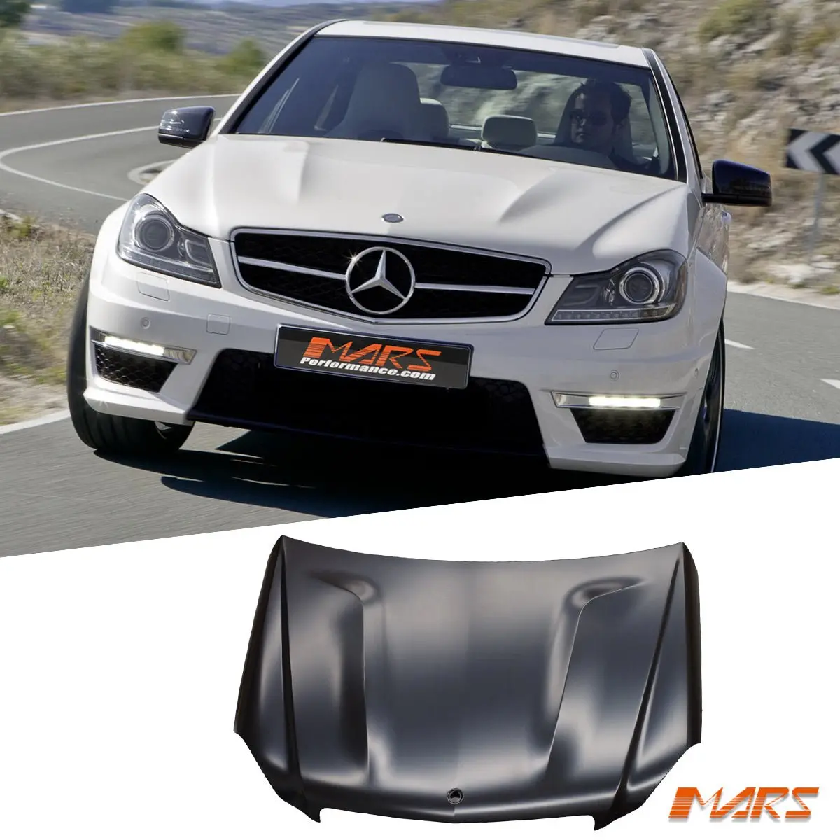 C63 Amg Style Aluminium Bonnet Hood Bodykit For Mecedes-Benz C-Class W204 C204 2011-2014 1