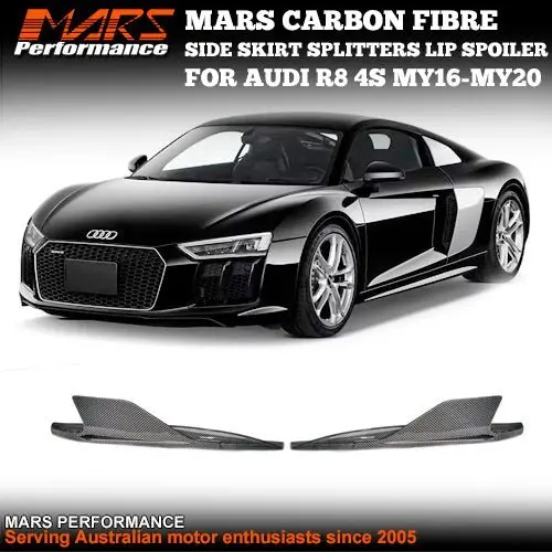 Capristo Style Carbon Fibre Side Skirt Splitters Lip Spoiler Bodykit For Audi R8 4S 2016-2020 1