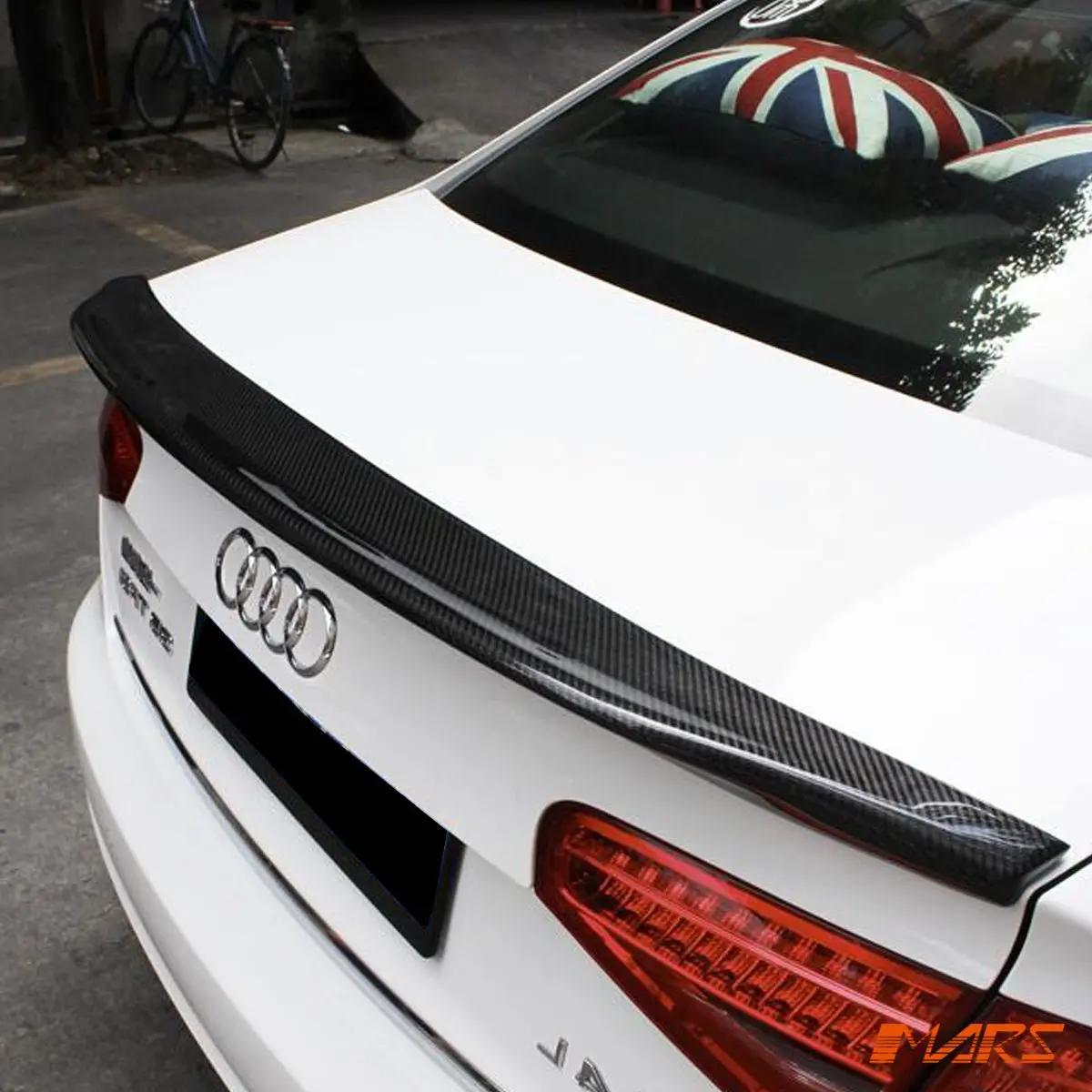 Caractere Style Carbon Fibre Rear Trunk Lip Spoiler Bodykit For Audi A4 B8 4 Doors Sedan 2012-2015 1