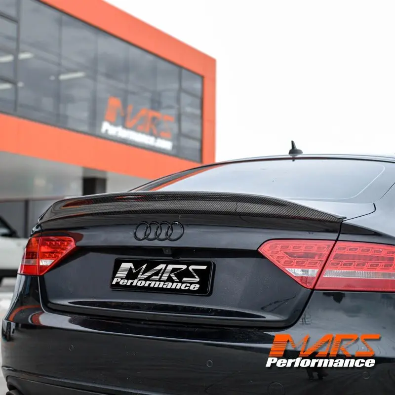 Caractere Style Carbon Fibre Rear Trunk Lip Spoiler Wing Bodykit For Audi A5 8T 2 Doors Coupe 2008-2016 1