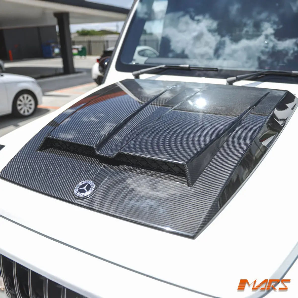 Carbon Fibre Brabus Widestar Style Bonnet / Hood Top Vent Scoop Bodykit For Mercedes-Benz G-Class W464 W463a & Amg G55 G63 1