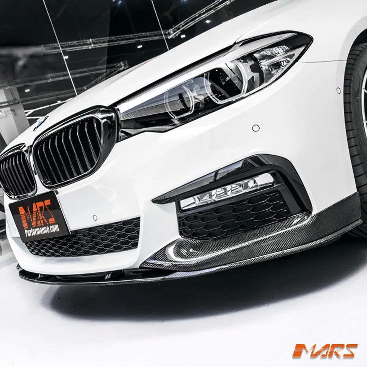 Carbon Fibre Front Bumper Bar Lip Spoiler Bodykit For Bmw 5-Series G30 Sedan & G31 Wagon 2017-2020 Pre Lci 1