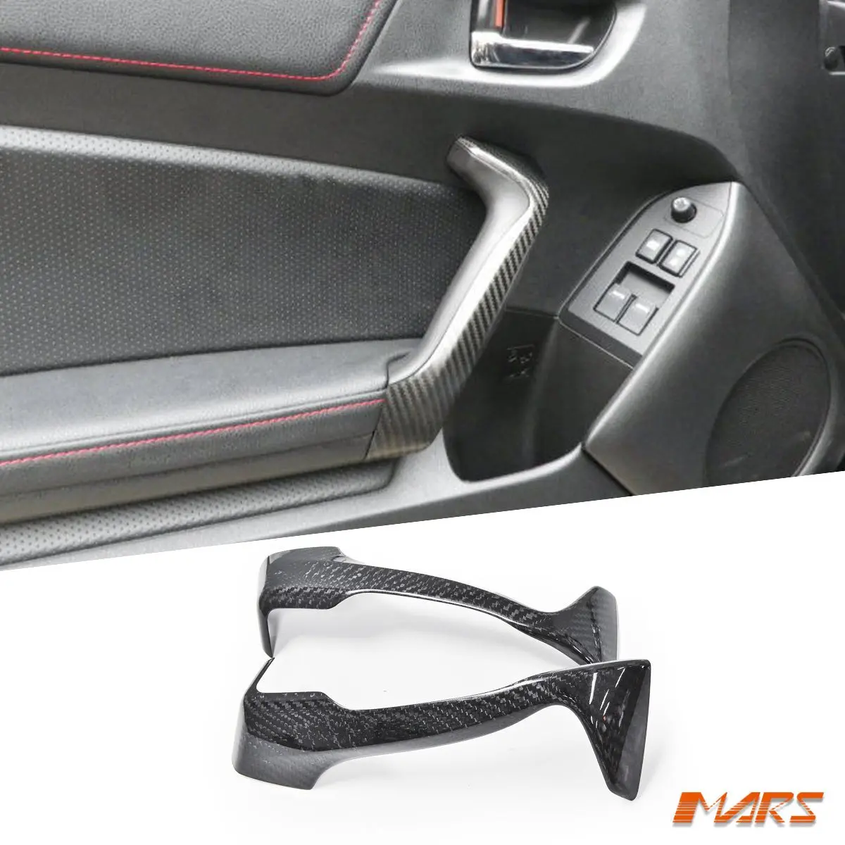 Carbon Fibre Interior Door Handles Trim Covers For Toyota 86 Zn6 Gt Gts & Subaru Brz Zc6 1