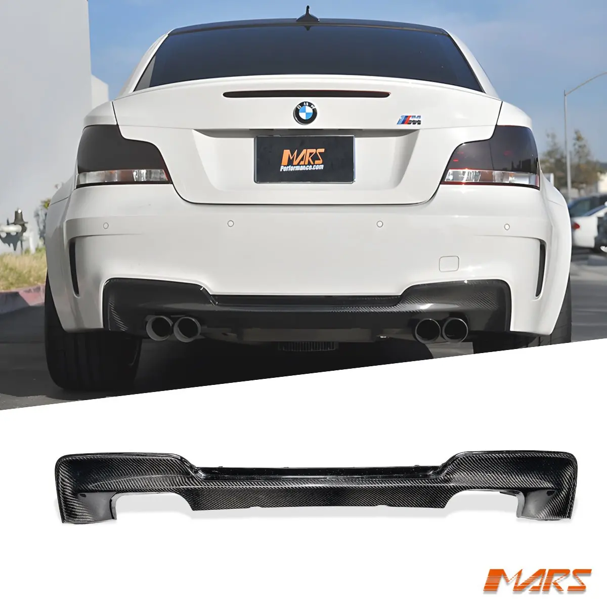 Carbon Fibre Rear Bumper Bar Diffuser Lip Bodykit For Bmw E82 1M Coupe 2011-2012 1