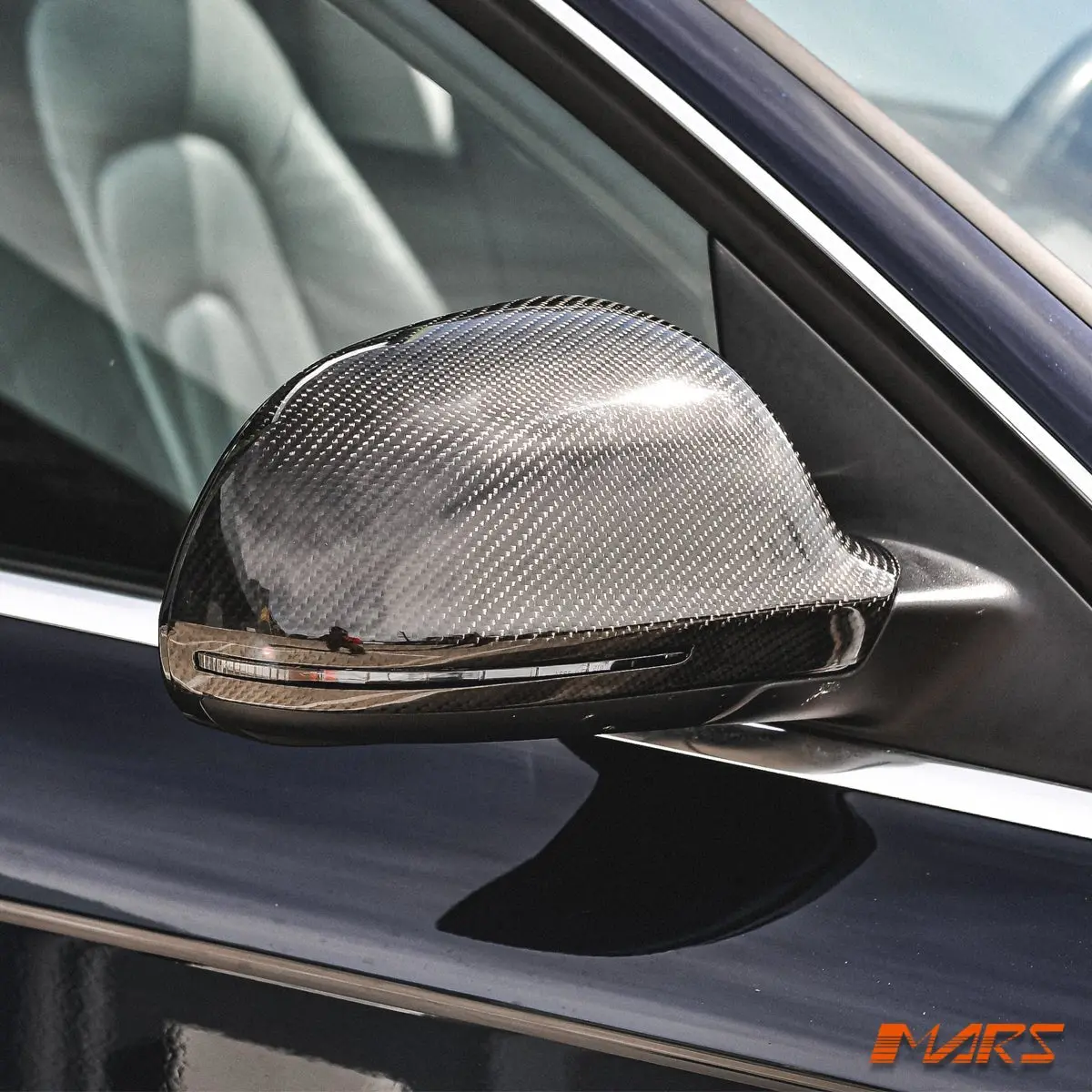 Carbon Fibre Replacement Mirror Cover Caps Bodykit For Audi A3 S3 8P & A4 S4 B8 & A5 S5 8T, Pre-Update Model 1
